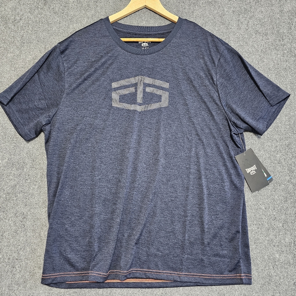 Tapout Navy Blue Power Crew T Shirt Fighting Grappling UFC MMA Mens Size XL NWT
